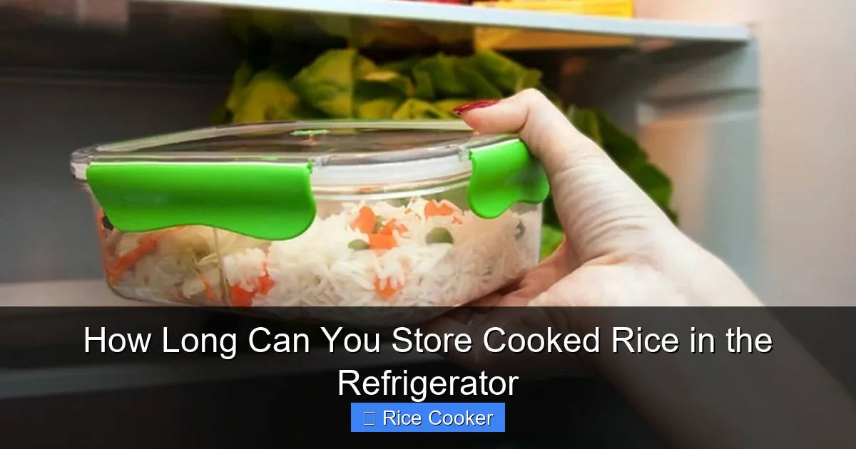 How Long Can You Store Cooked Rice in the Refrigerator