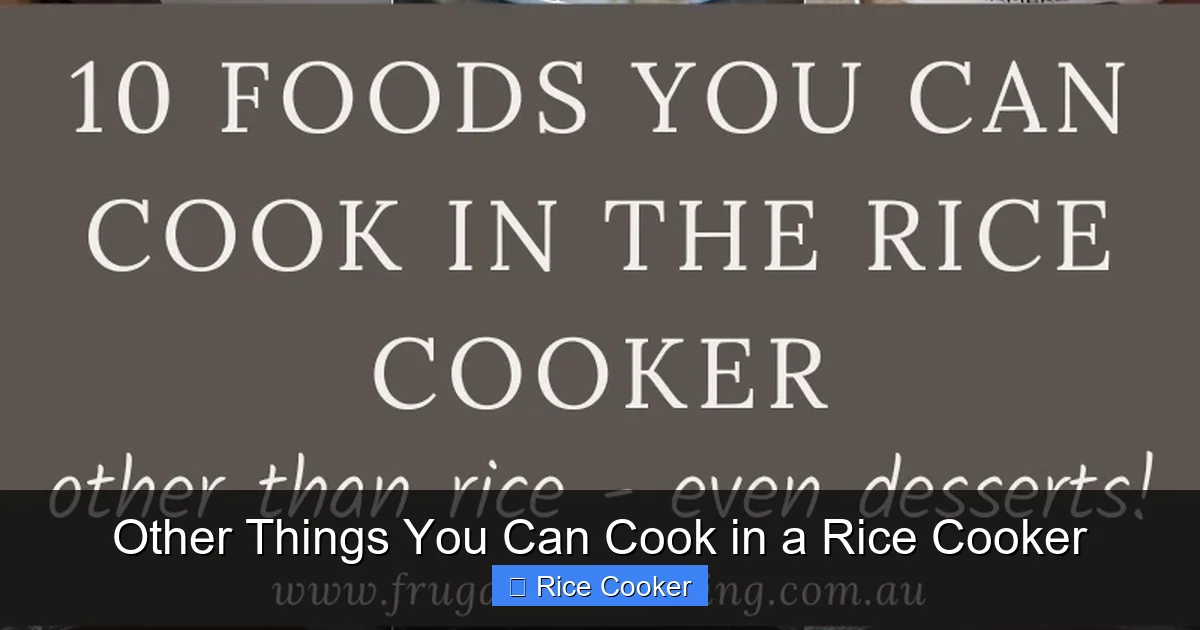 Other Things You Can Cook in a Rice Cooker