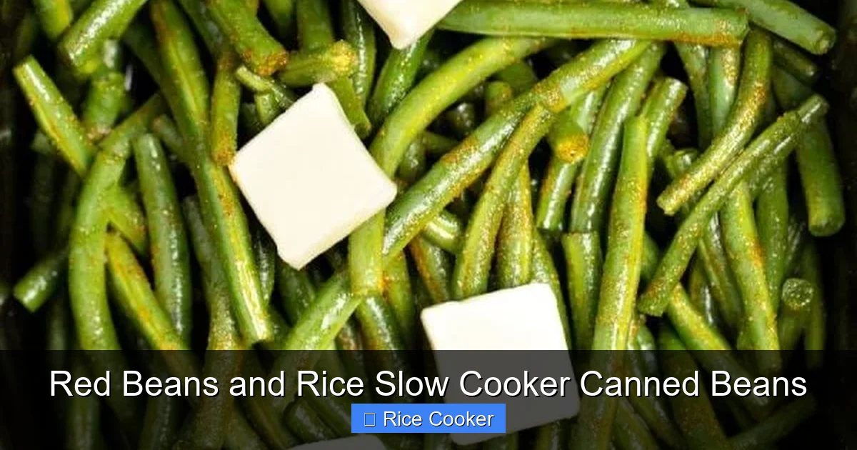 Red Beans and Rice Slow Cooker Canned Beans