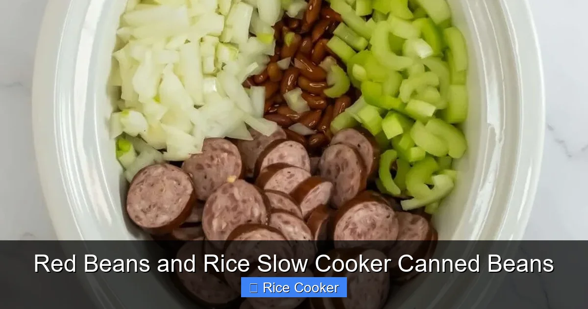 Red Beans and Rice Slow Cooker Canned Beans