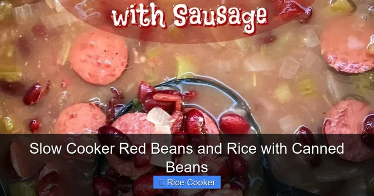 Slow Cooker Red Beans and Rice with Canned Beans