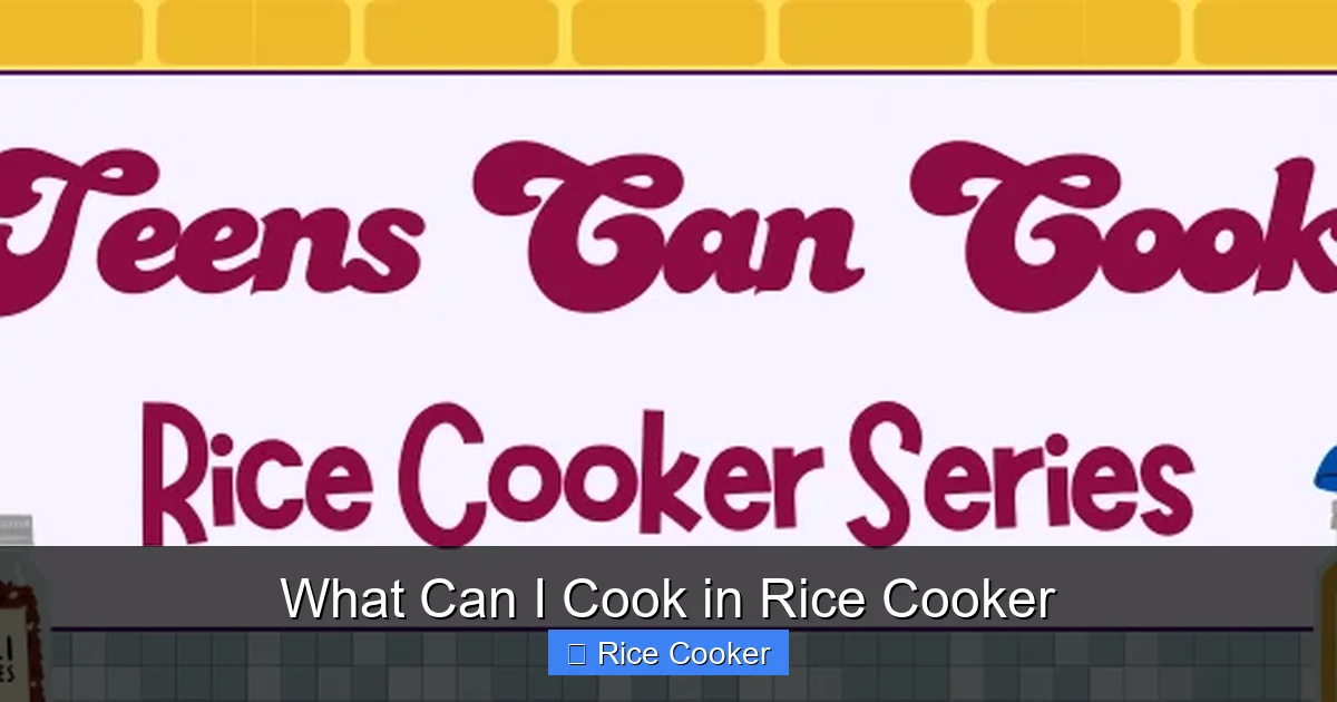 What Can I Cook in Rice Cooker