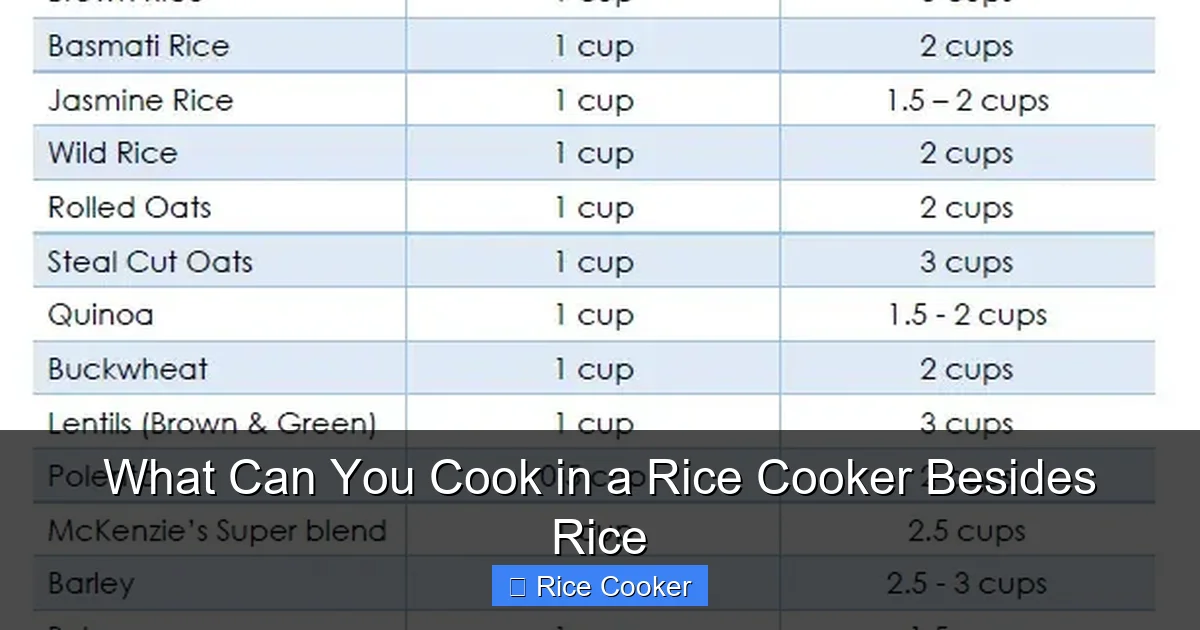 What Can You Cook in a Rice Cooker Besides Rice