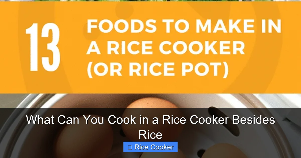 What Can You Cook in a Rice Cooker Besides Rice